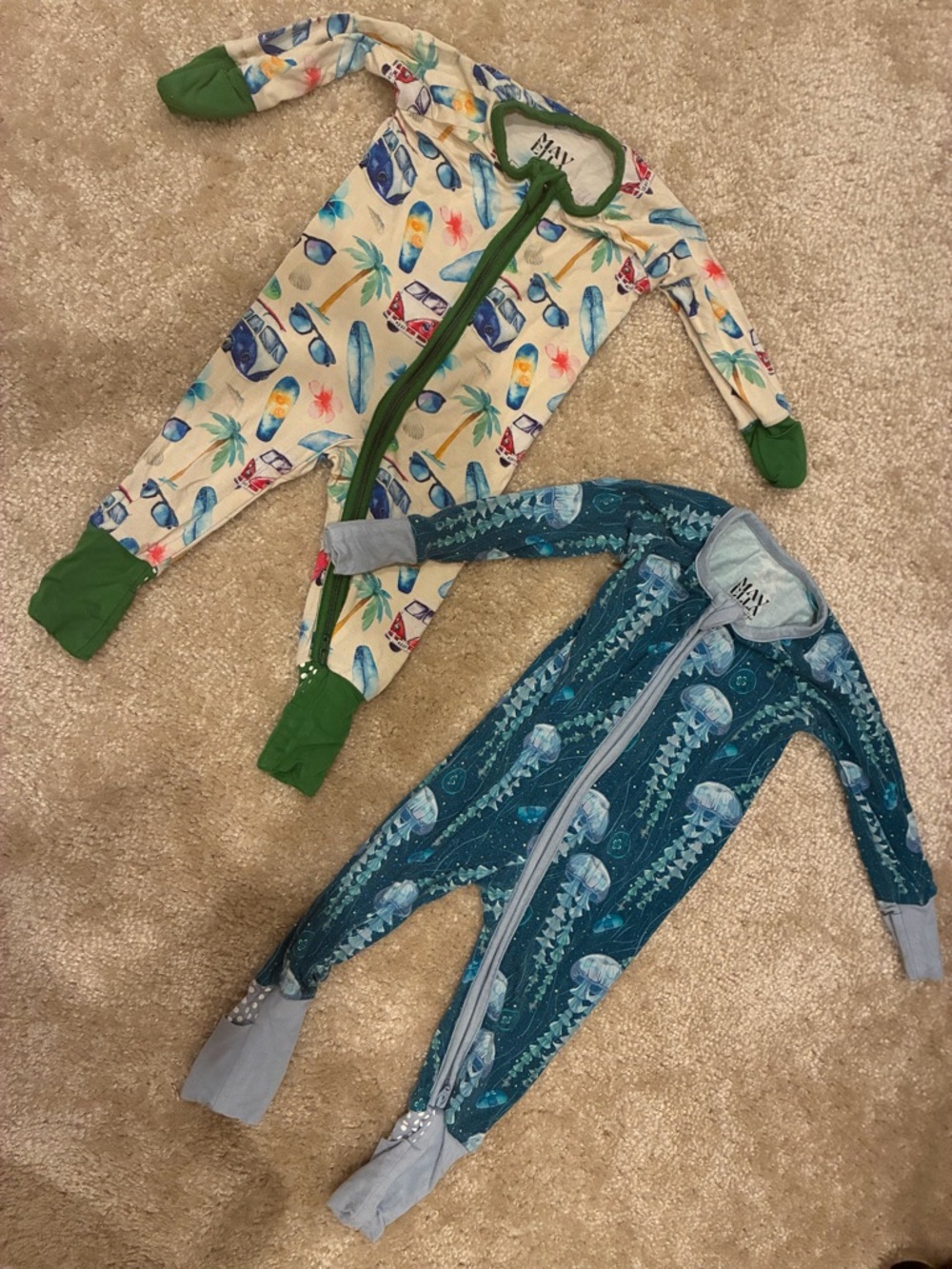BUNDLE: two bamboo convertible zippies from Mav Ella Boutique